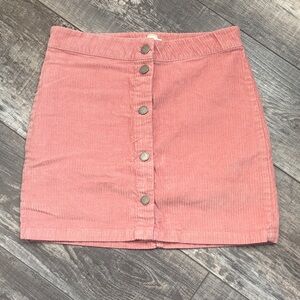 Roxy Dusty Pink Corduroy Mini Skirt